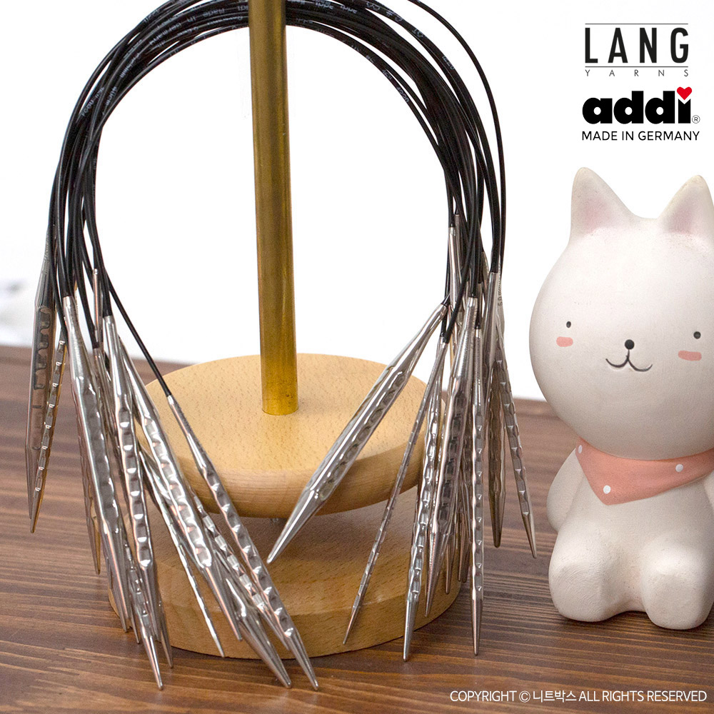 랑 이그노믹 레이스 블랙에디션 숏팁 줄바늘 40cm/LANG Addi Ergonomic Lace Wooladdicts Black edition - 상세 이미지 2