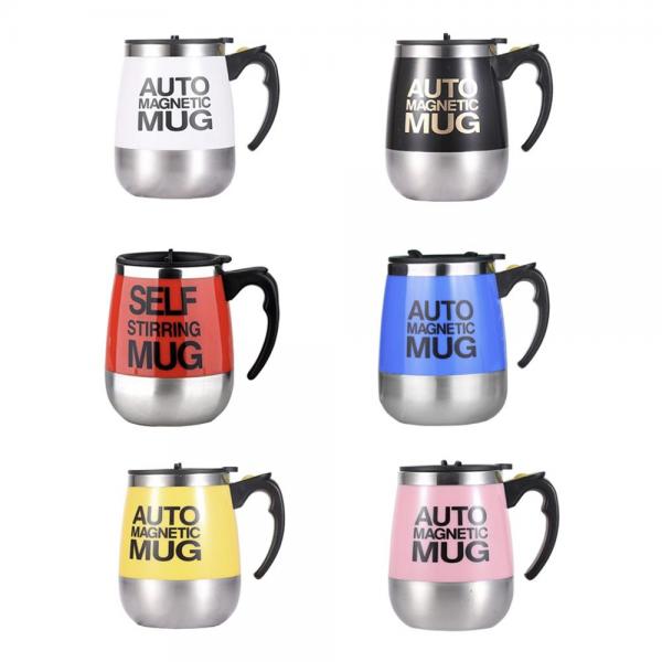 전동 머그컵 스텐 오토 마그네틱 회전 머그잔 커피 쉐이커 380ml - 상세 이미지 3