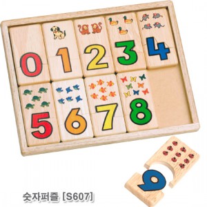 숫자퍼즐 몬테소리교구 베이비 아기 유아 원목 교구 소근육발달 장난감 - 상세 이미지 2