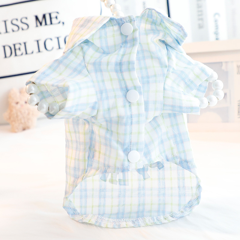 [2색] 강아지 옷 봄여름 얇은 고양이 귀여운 곰인형 프린트 셔츠 부드러운 코튼 소형견 테디베어 강아지옷