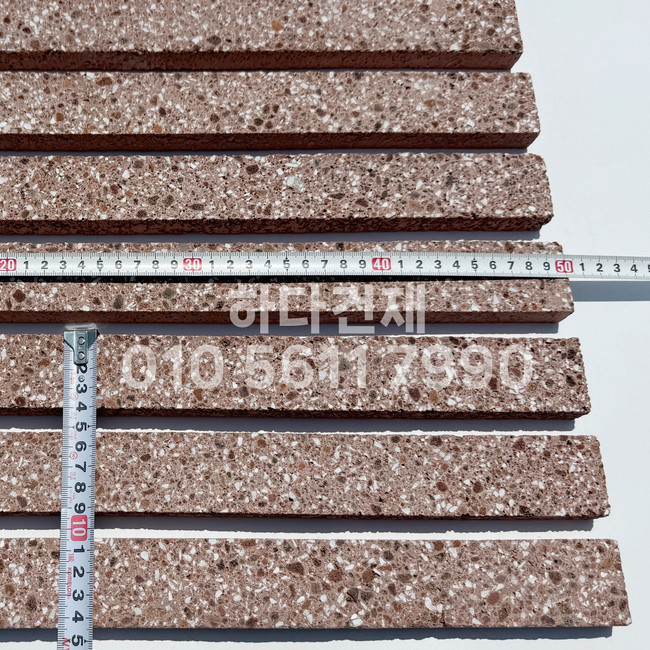 라일락 모노타일 슬림 500x40x18T 레드 / 하다건재 와이드벽돌타일