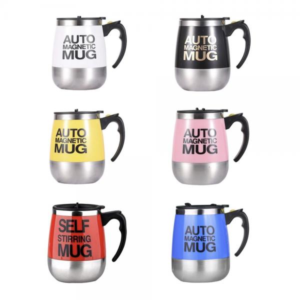 전동 머그컵 스텐 오토 마그네틱 회전 머그잔 커피 쉐이커 380ml - 상세 이미지 2