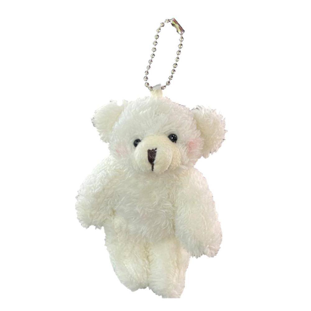 화이트 곰돌이 키링 가방장식 열쇠고리 곰 인형