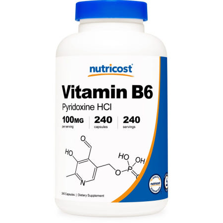 [해외]뉴트리코스트 피리독신 멀티 비타민B6 HCl 100mg 240정