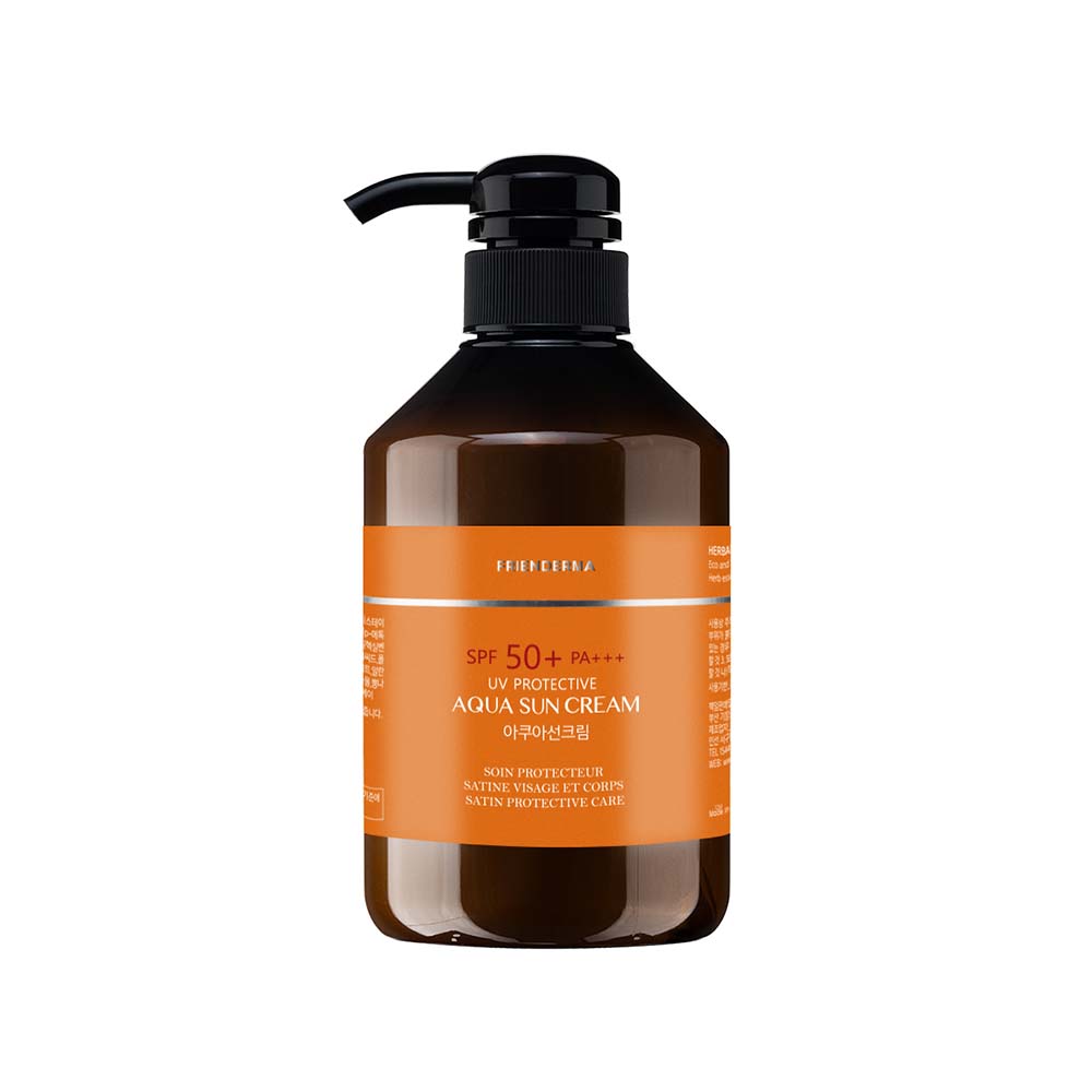 눈시림 없는 혼합자차 대용량 스포츠 선크림 UV프로텍티브 아쿠아 선크림 500ml, 1개 - 상품 이미지