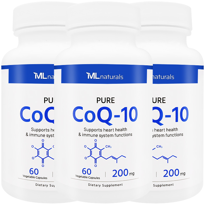 마이라이프내추럴스 퓨어 코큐텐 200mg 알약 60캡슐, 3개 - 메인 이미지