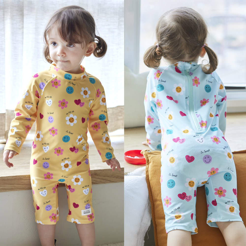 아기수영복 유아수영복 6개월 돌 두돌 전신 스마일 우주복 여아래쉬가드