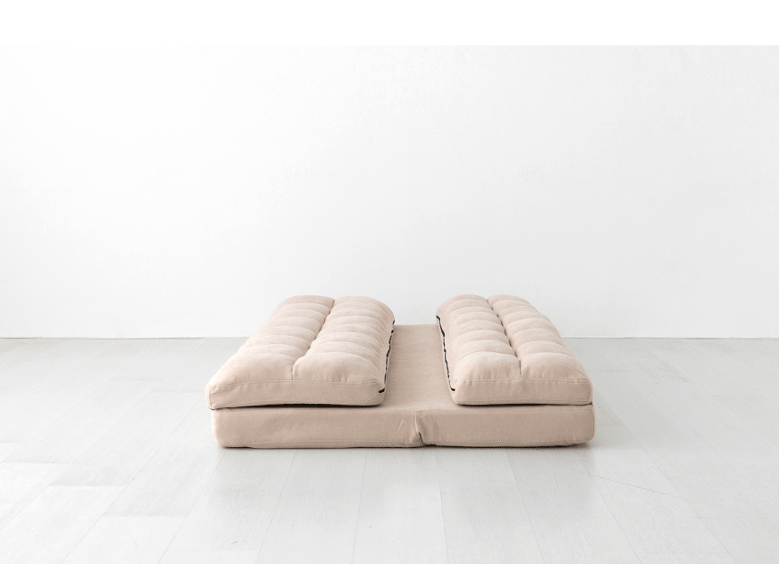 앰보 4인 좌식 소파베드 베이지 0465.8936