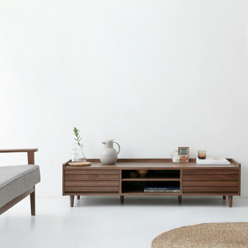 원목 낮은 TV 다이 서랍장 거실 티비장 1500 tv 받침대