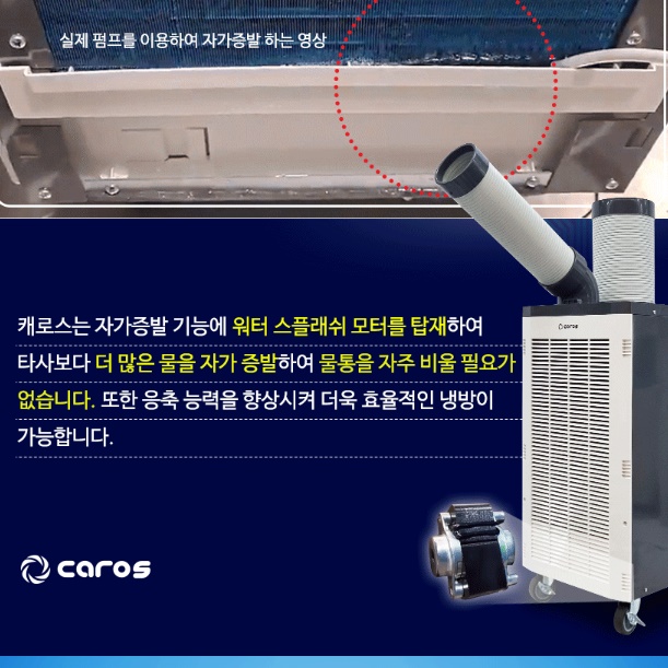 캐로스 이동형 냉풍기 대용량 냉풍기 에어컨 대용 주방 냉풍기 1구 - 상세 이미지 3