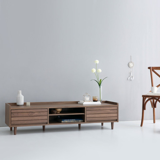 원목 낮은 TV 다이 서랍장 거실 티비장 1500 tv 받침대