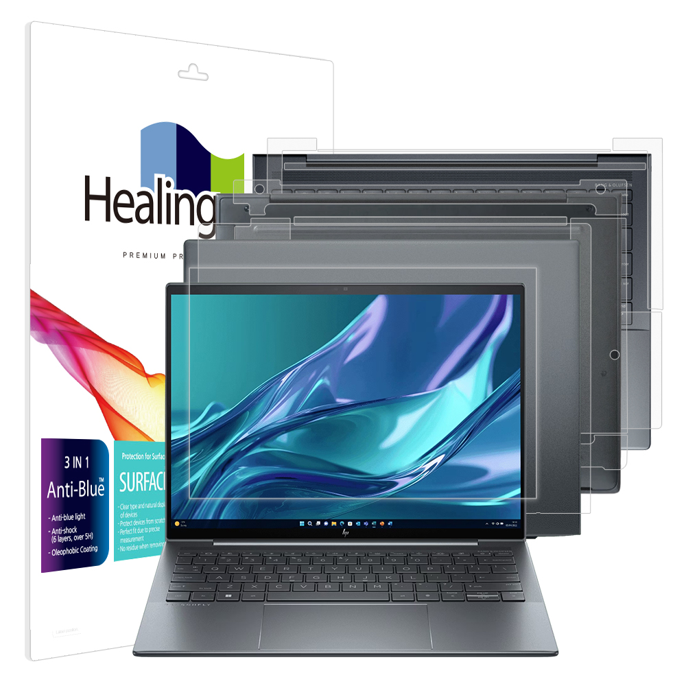 HP 엘리트 드래곤플라이 G4 논터치 블루라이트차단 액정보호필름1매 외부3종 - 상품 이미지