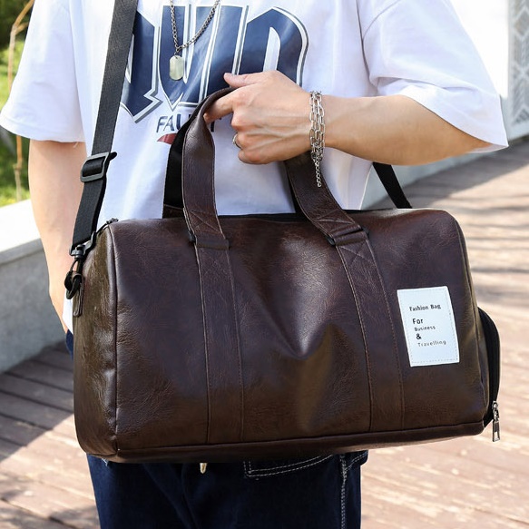 더플 백 가벼운 보스턴 가죽 사각 여자 남자 여행용 가방 소형 여행가방 1박 2일 대형