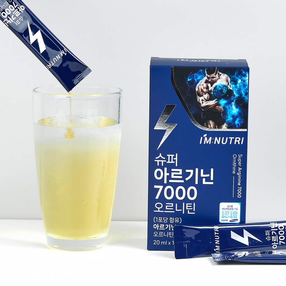 아임뉴트리 슈퍼 아르기닌 7000 오르니틴 레몬맛 액상스틱 15포, 6개 - 상세 이미지 3
