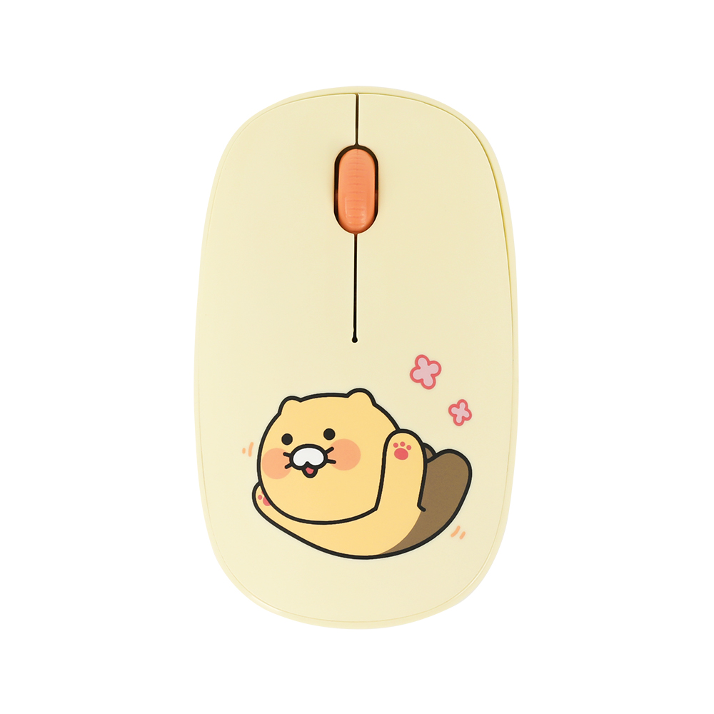 카카오프렌즈 춘식이 저소음 무선키보드 마우스 세트 키스킨 포함 KFKM-200C 이미지 7