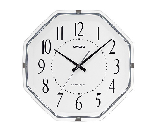 카시오 CASIO 전파 벽시계 33cm IQ-1007J-7JF 화이트 - 상품 이미지