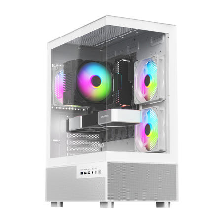 마이크로닉스 COOLMAX 멜로디 View 컴퓨터 PC 케이스 (화이트)