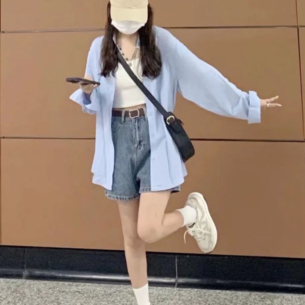 아빠하고 나하고 26회 서효림 셔츠 블라우스 간절기 레이어드 의상 옷 패션 - 메인 이미지