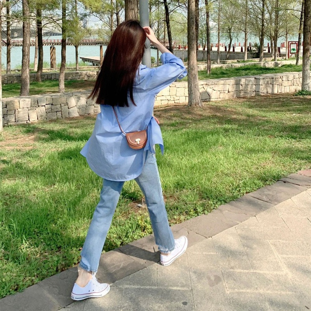 아빠하고 나하고 26회 서효림 셔츠 블라우스 긴소매 데일리 의상 옷 패션 - 상세 이미지 3