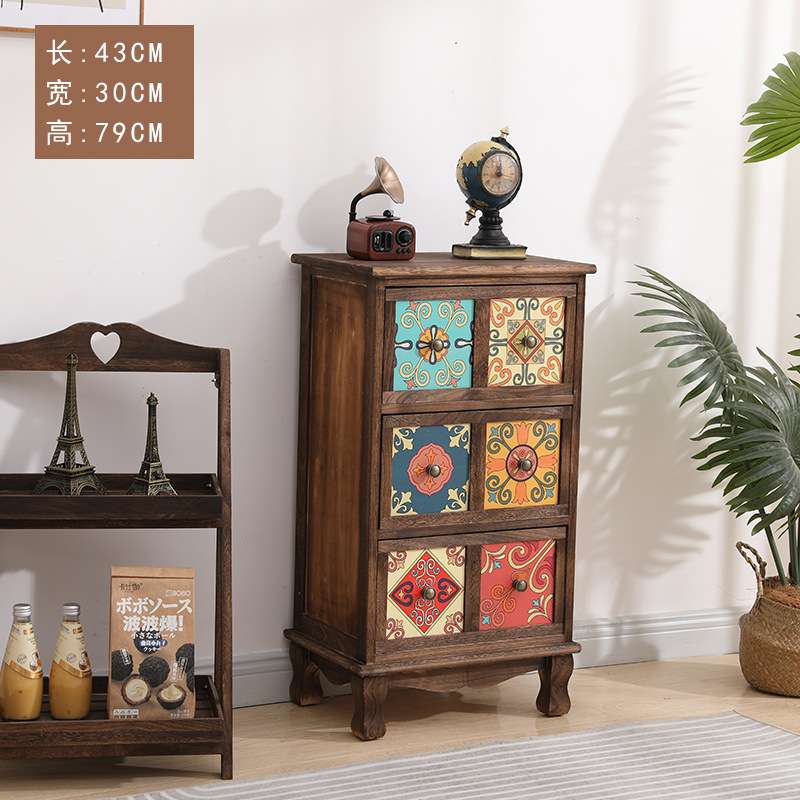 원목 서랍장 수납장 거실 침실 엔틱 인테리어 - 상세 이미지 5