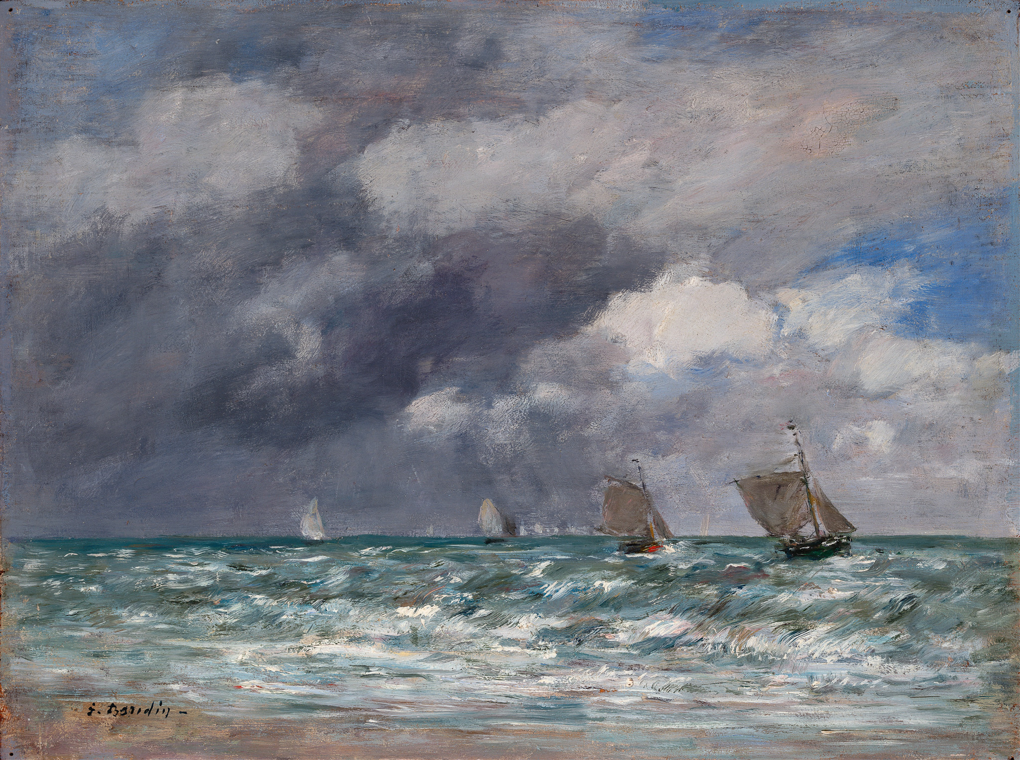 Sailboats near Trouville 아트포스터 감성선물 부댕 - 상품 이미지