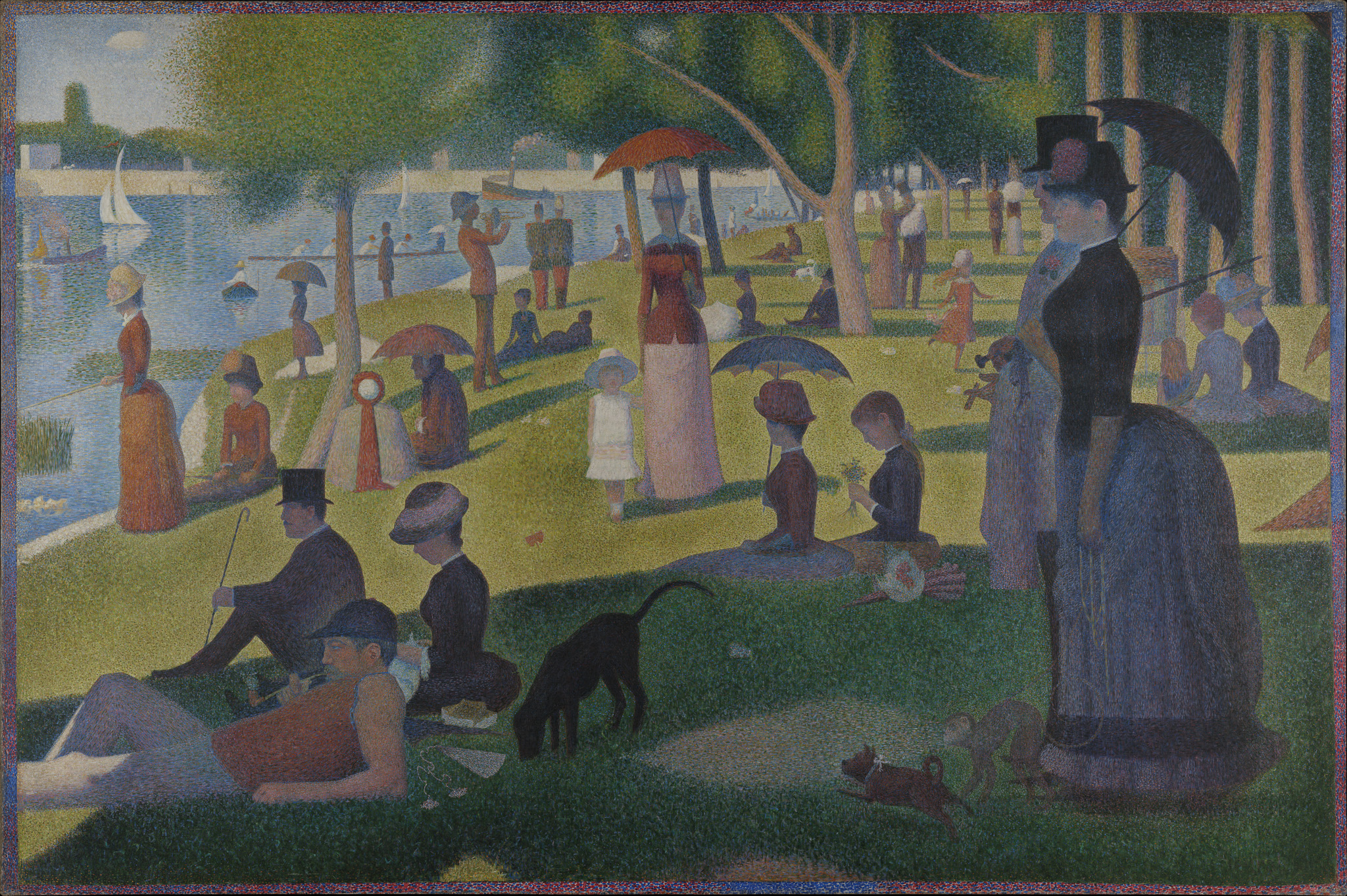 A Sunday on La Grande Jatte 캔버스액자 감성선물 쇠라 - 메인 이미지
