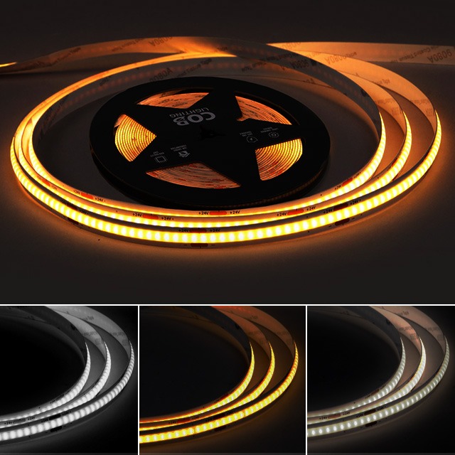 더쎈 LED 플렉시블 베디 COB 슬림 라인바 24V 10M 3color 면발광 간접등 경관조명 줄네온 - 상품 이미지
