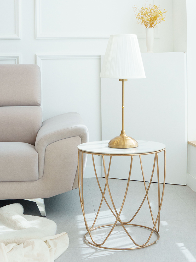 골드라인 세라믹 원형 티테이블 카페 쇼파 사이드 침대 거실