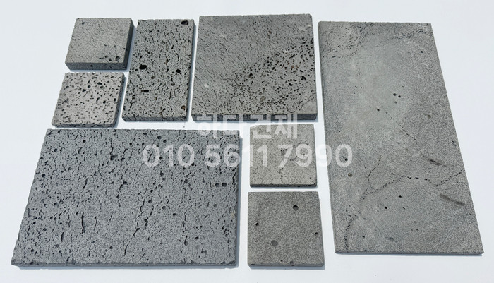 현무암타일 모자이크 혼합사이즈 / 현무암 판석 하다건재