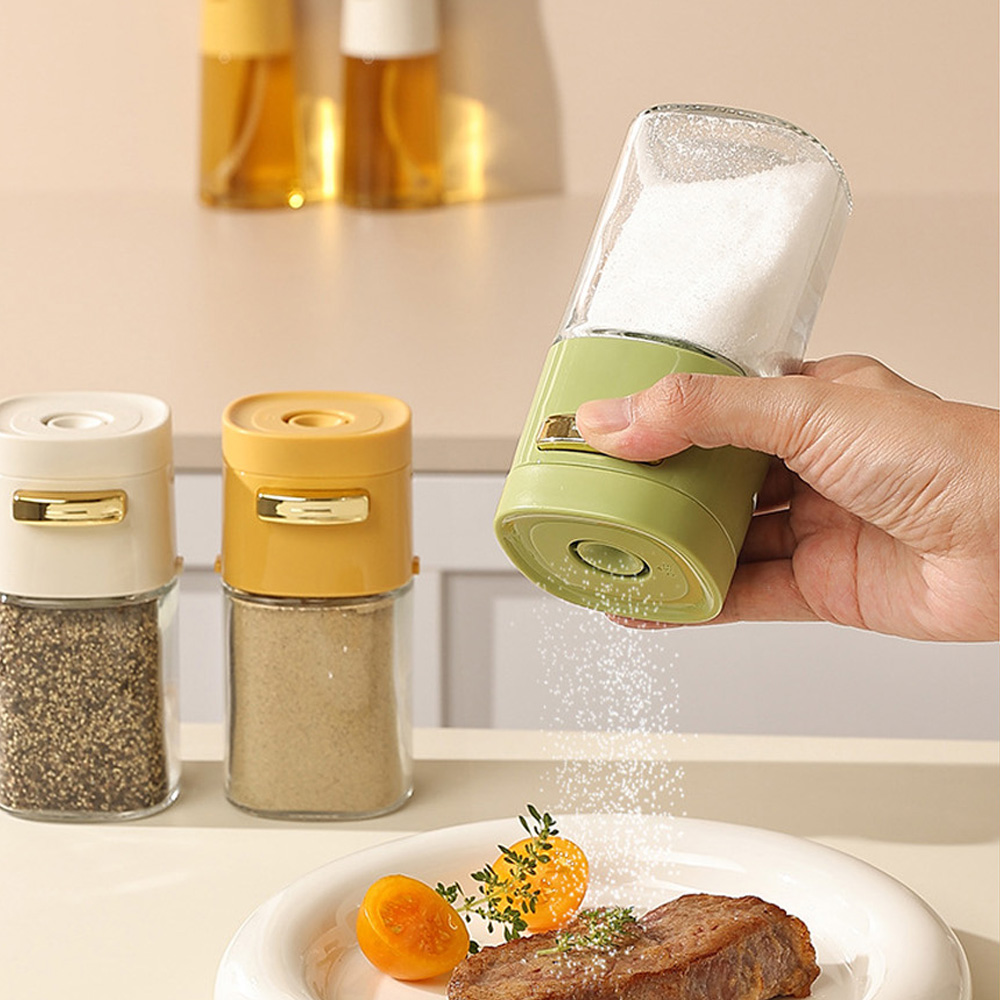 정량분사 프레스 밀폐 양념통 가루 설탕 소금통 180ml - 상품 이미지