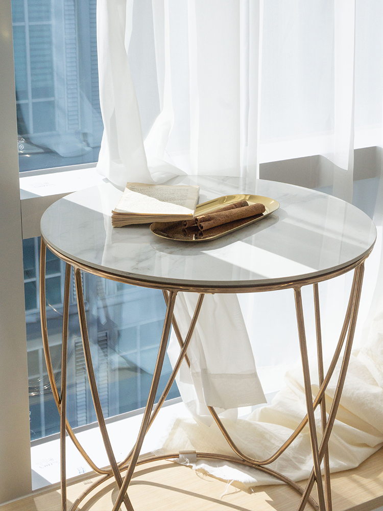 골드라인 세라믹 원형 티테이블 카페 쇼파 사이드 침대 거실