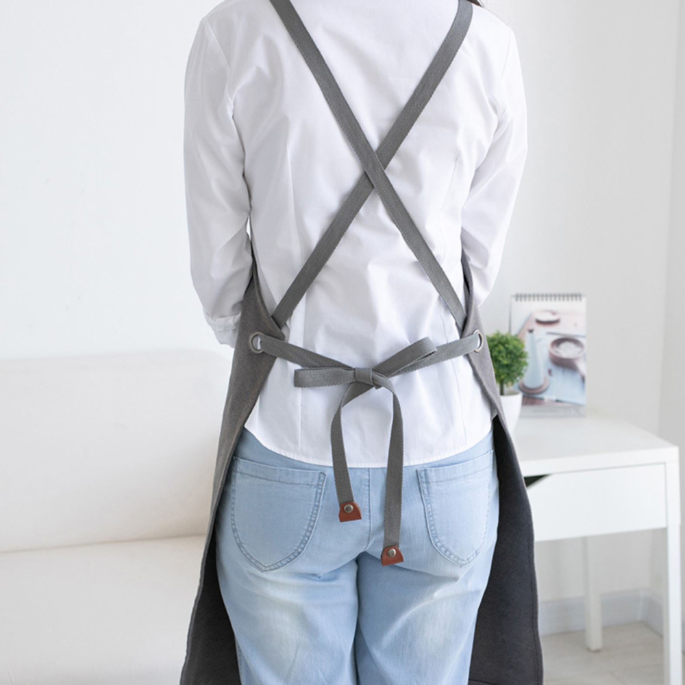 캔버스 방수 앞치마 포켓 카페 주방 미용실 공방 식당 레스토랑 서빙 미술