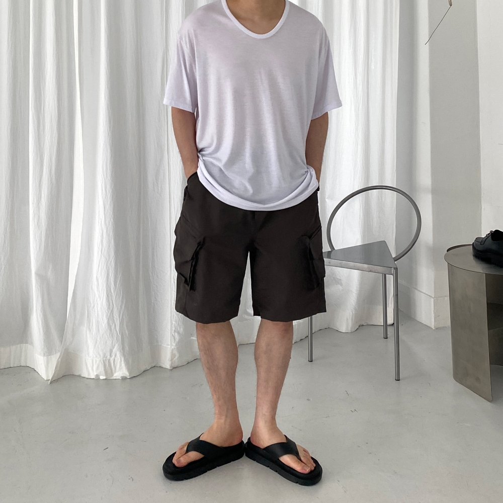 1+1 남자u넥반팔 짐웨어오버핏 - 상세 이미지 4