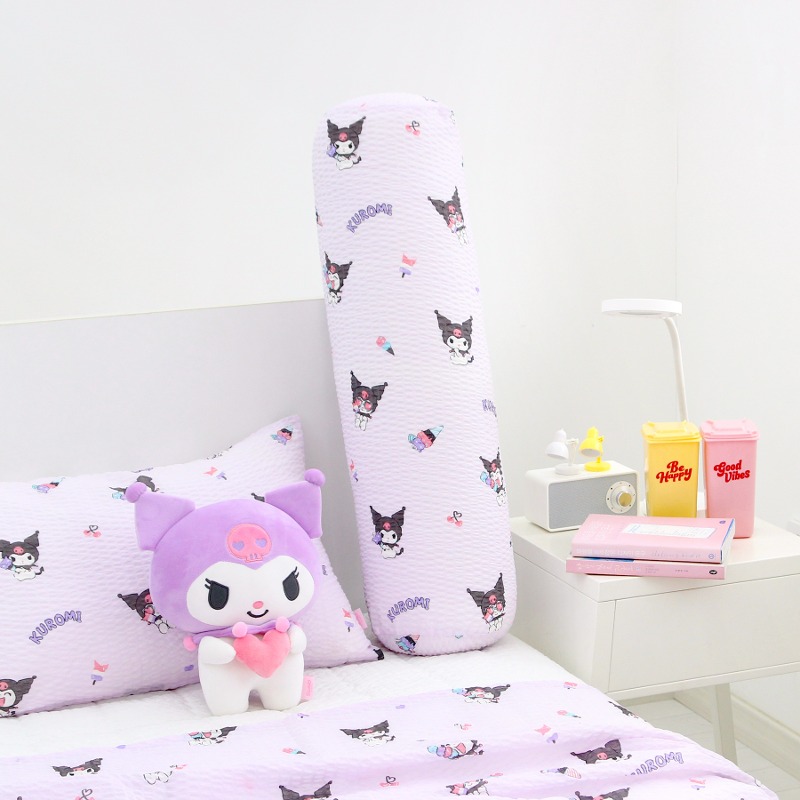 산리오 쿠로미 시어서커 뱀부 리플 원형바디필로우 스윗썸머