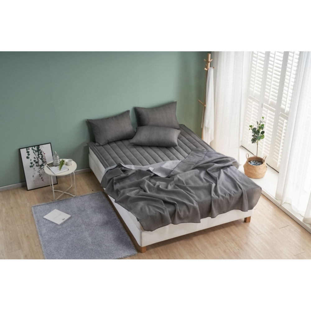 국산 냉감 시어서커 얇은 이불 패드 세트 시원한 쿨링 여름 기숙사 자취