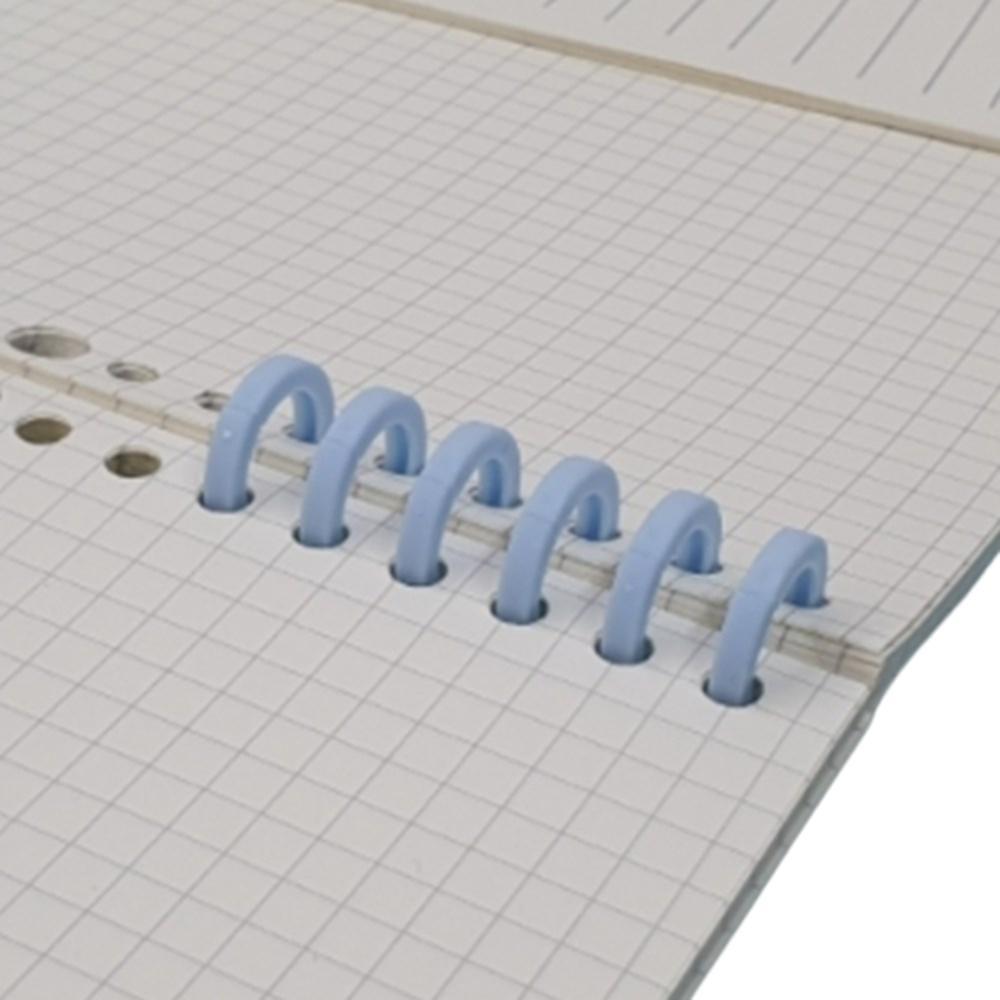 커터블 미니 루즈링 12mm 잘라쓰는 스프링제본고리 짧은 플라스틱 똑딱이제본링 숏사이즈