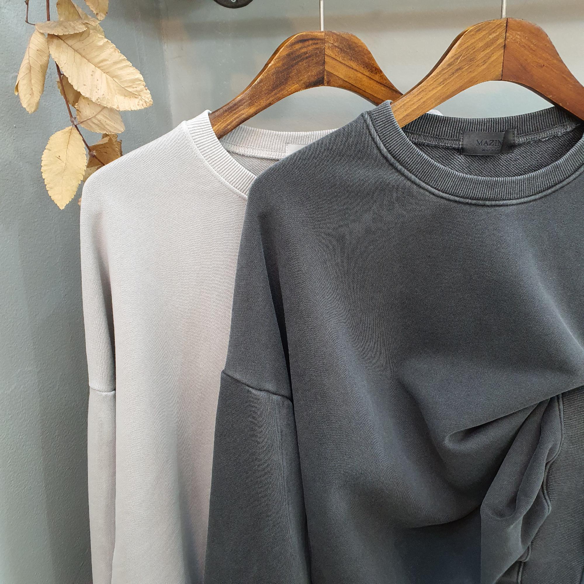 2컬러 유니섹스 오버핏 피그먼트 워싱 하프 맨투맨티셔츠 - 상세 이미지 4