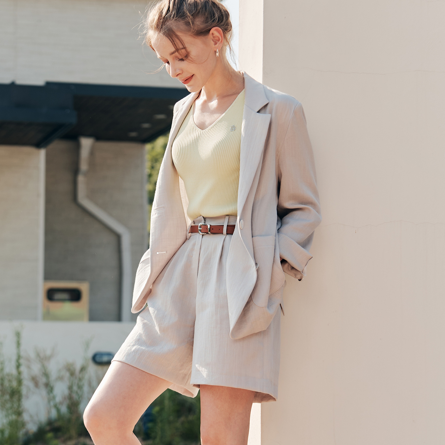 [한정수량특가][제로스트릿]아이스 린넨 숏 팬츠 ICE LINEN SHORT PANTS / GRAY 이미지 3