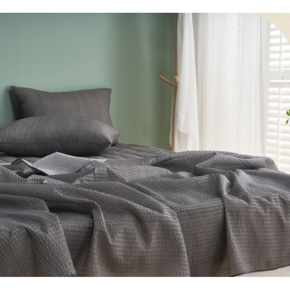 국산 냉감 시어서커 얇은 이불 패드 세트 시원한 쿨링 여름 기숙사 자취