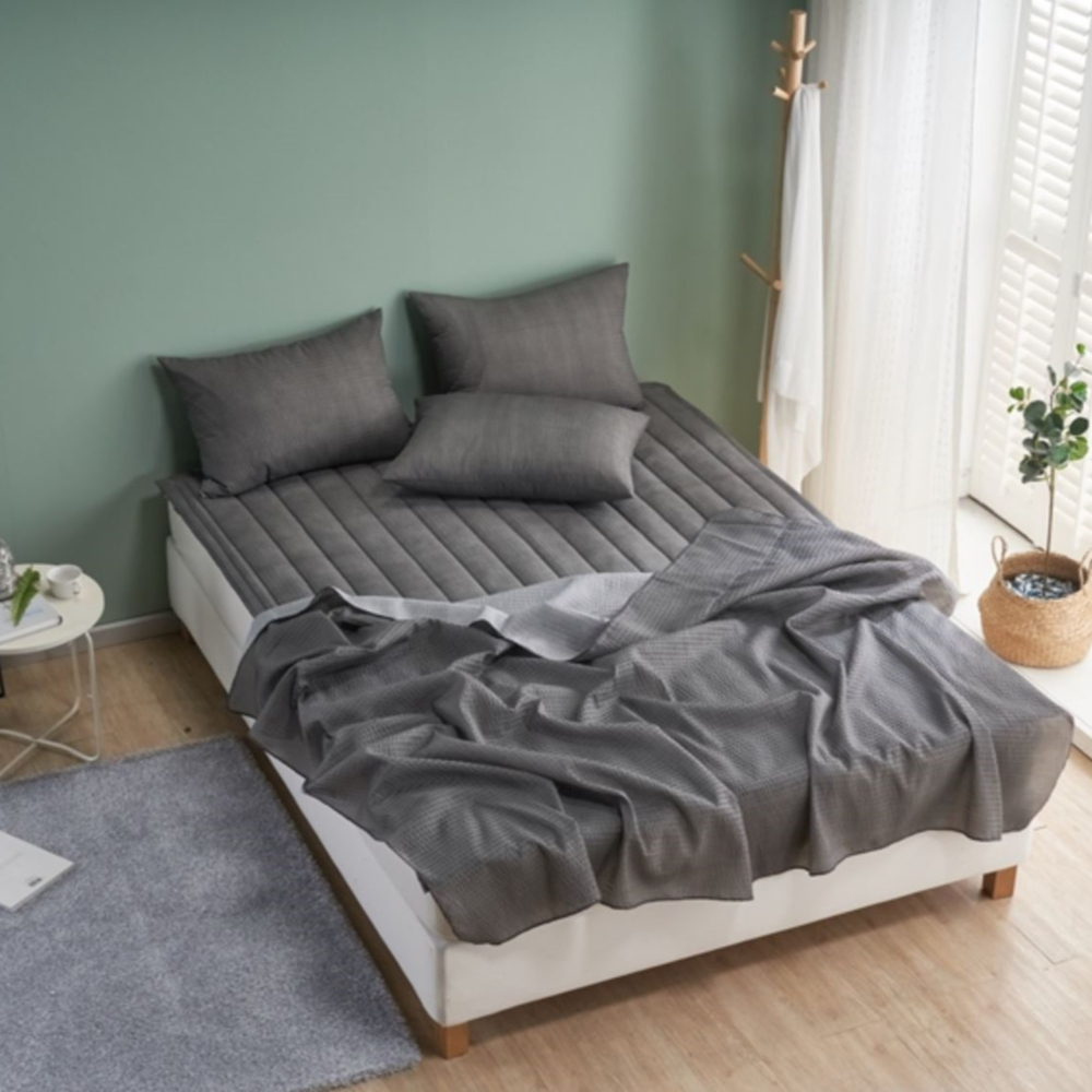 여름 냉감 시어서커 5종 침구 퀸 먼지없는 패드 배게 냉감이불 슈퍼싱글 기숙사