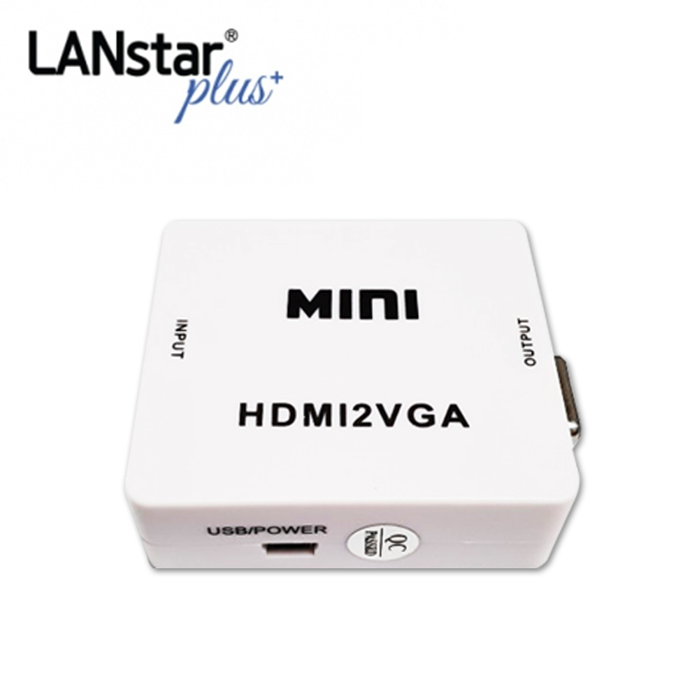 랜스타 HDMI TO VGA RGB 신호 변환 컨버터 오디오 지원 (LSP-HD2VGA)