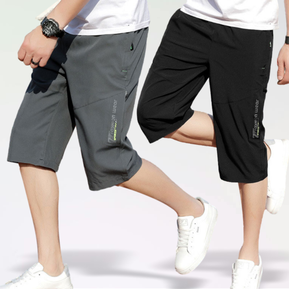 1+1 피트니스 아이스 7부 반바지 러닝 쇼츠 남자 팬츠