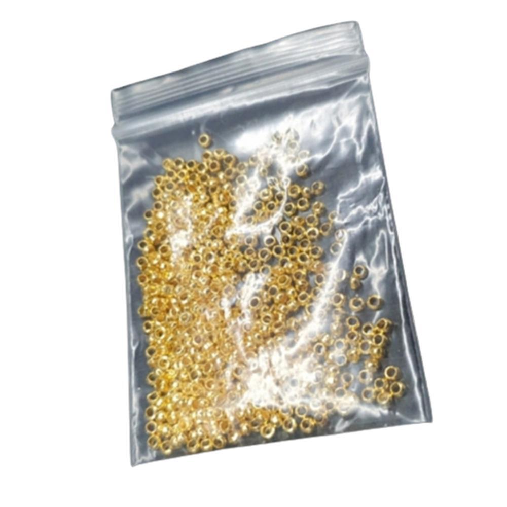 대용량 공예부자재 누름볼 비즈고정 금속 2.5mm 약500개 골드