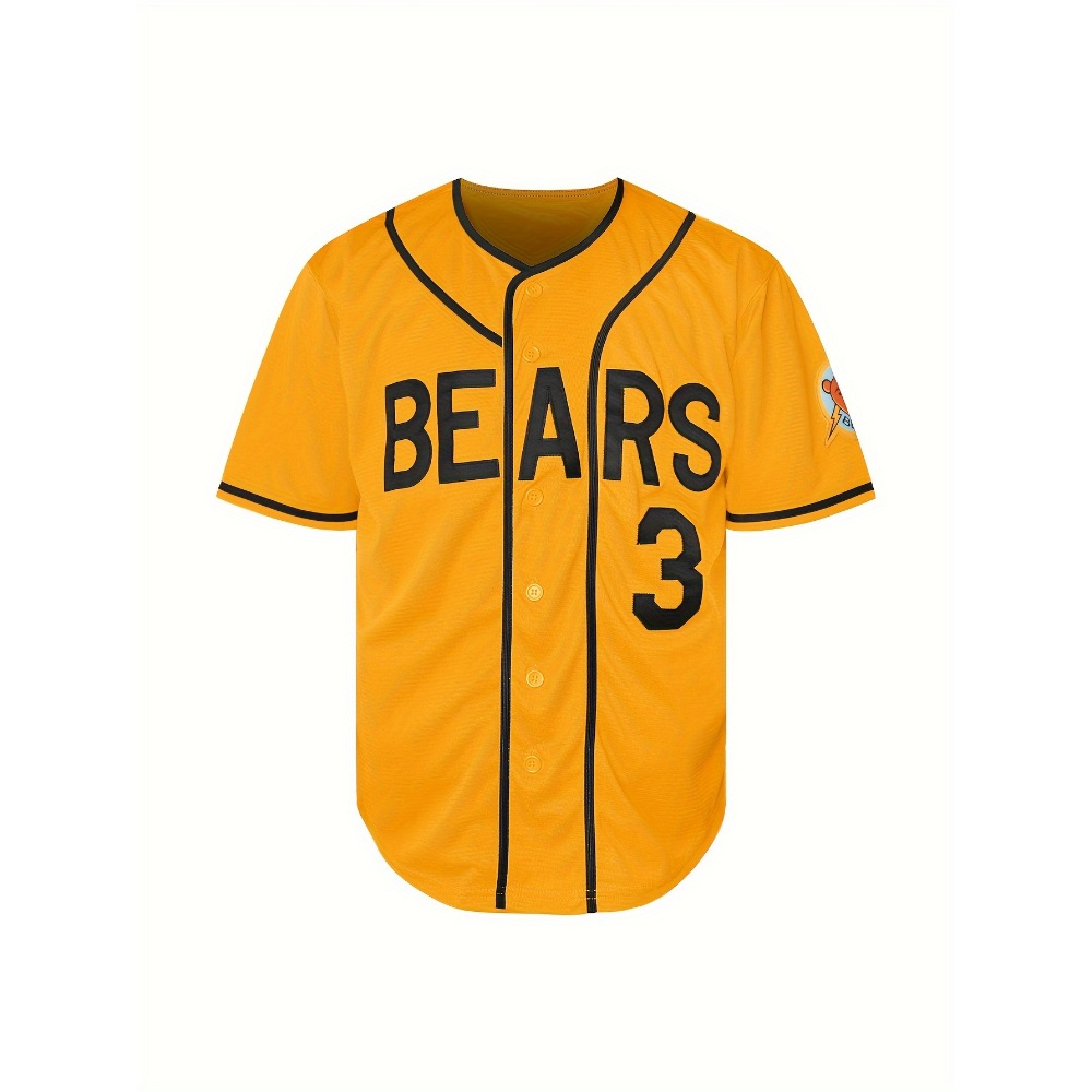 남성용 BEARS 야구 유니폼 셔츠 응원 클래식 레트로 - 상세 이미지 2