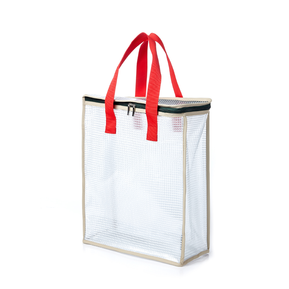 럭키플래닛 데일리 앤 트래블 런드리백 아이보리/레드 가벼운 여행용 가방 - 상품 이미지