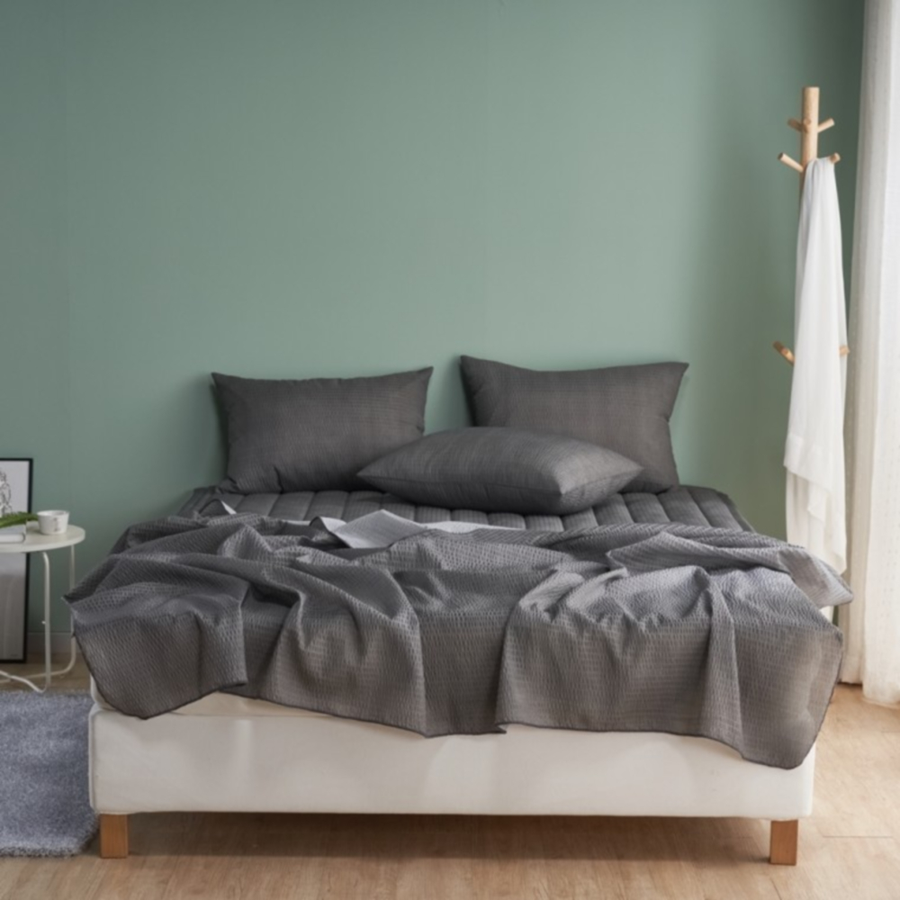 국산 냉감 시어서커 얇은 이불 패드 세트 시원한 쿨링 여름 기숙사 자취