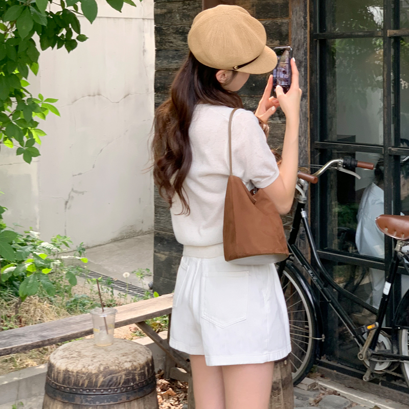 (S-L만능코디데일리템) 앤아더 데일리 핀턱 코튼 A라인 하프 팬츠 ps4862 - 상세 이미지 3