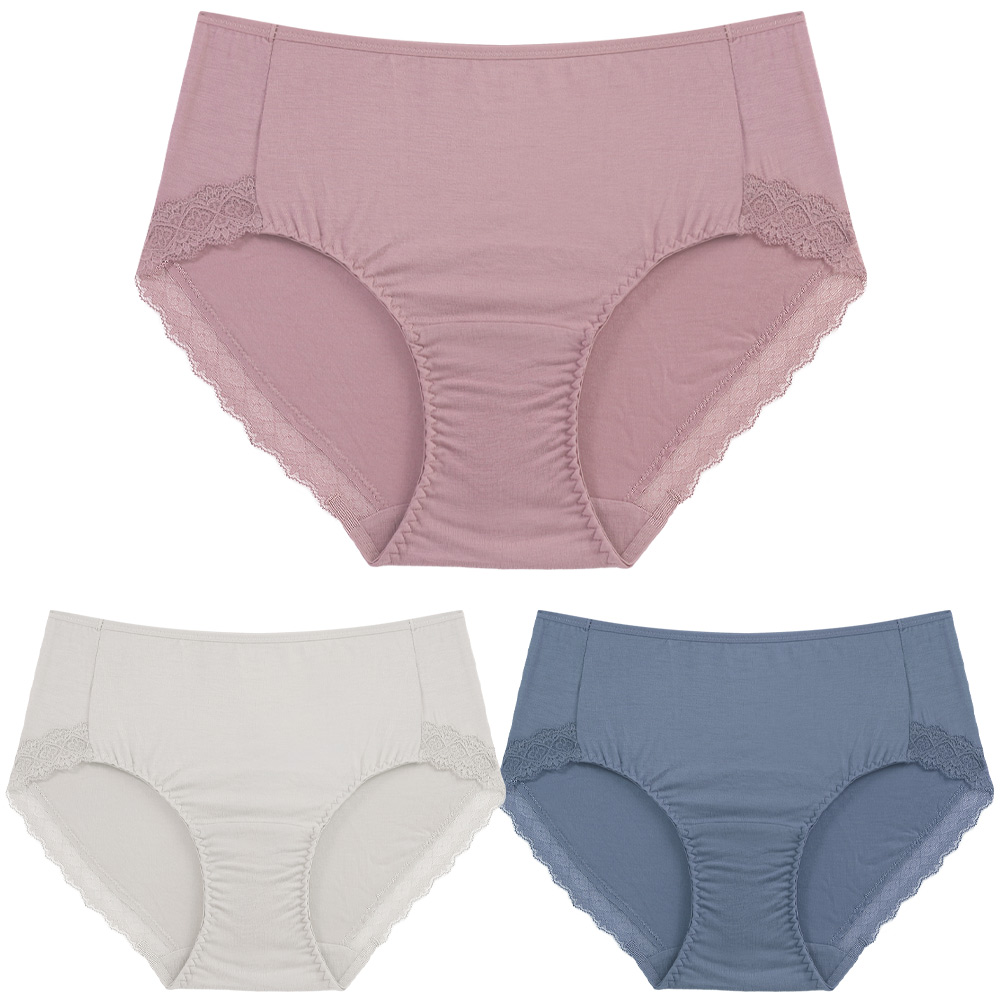 물랑루즈 온러브 레이스누디 맥시 여삼각 3매 여성속옷 - 상품 이미지