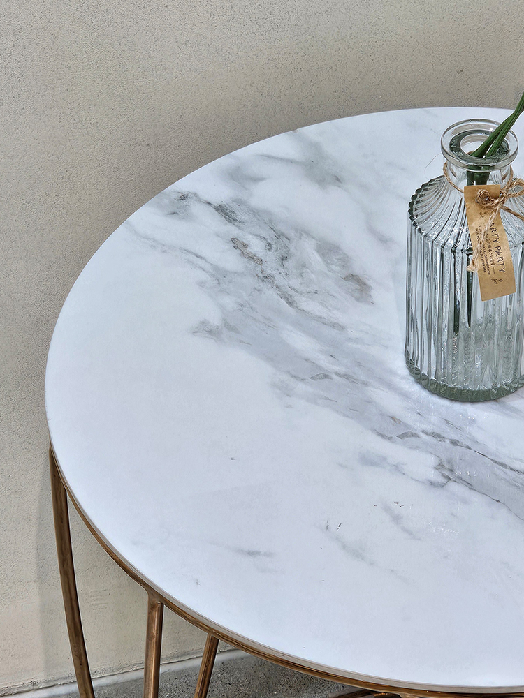 골드라인 세라믹 원형 티테이블 카페 쇼파 사이드 침대 거실