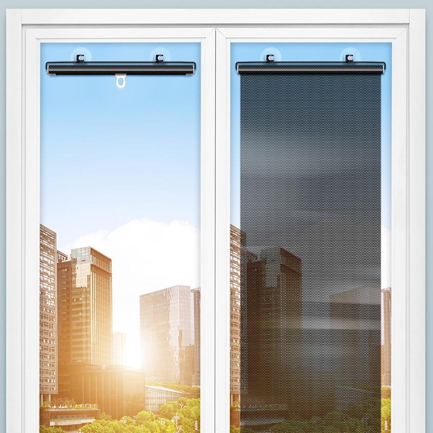 붙이는 롤 스크린 자외선 차단 썬 스크린 블라인드